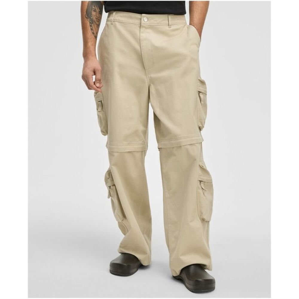 Mode Of One Mens Relaxed-Fit Twill Straight Leg Relaxed Convertible Cargo Cas...